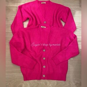 Turkish knit wool sweater sweater with Swarovski buttons free size fits size l